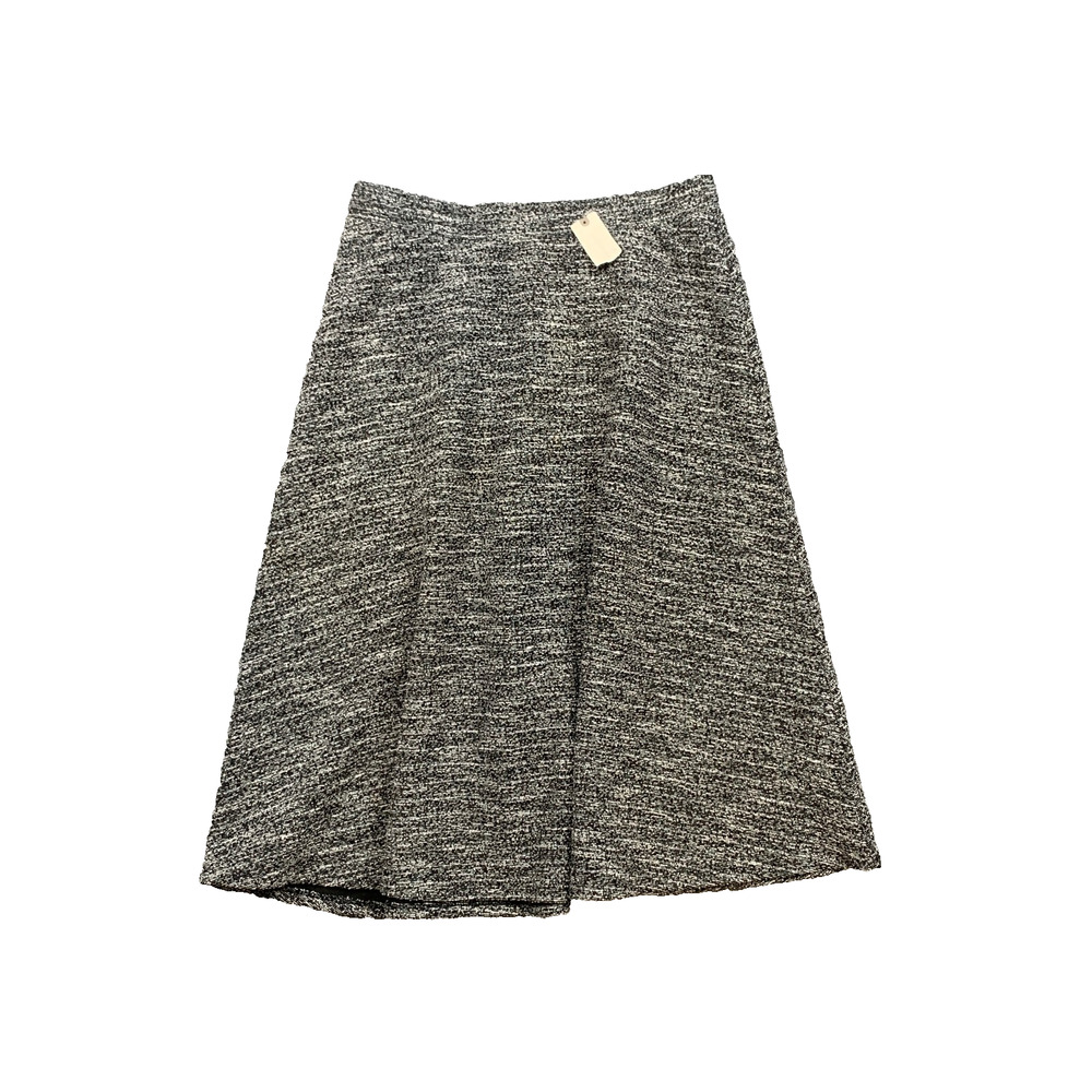 Isla Maude Skirt Womens S Small Grey Textured Knit A Line Tweed Stretch Midi